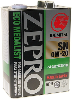 Idemitsu Zepro Eco Medalist 0W-20 SN GF-5 4L